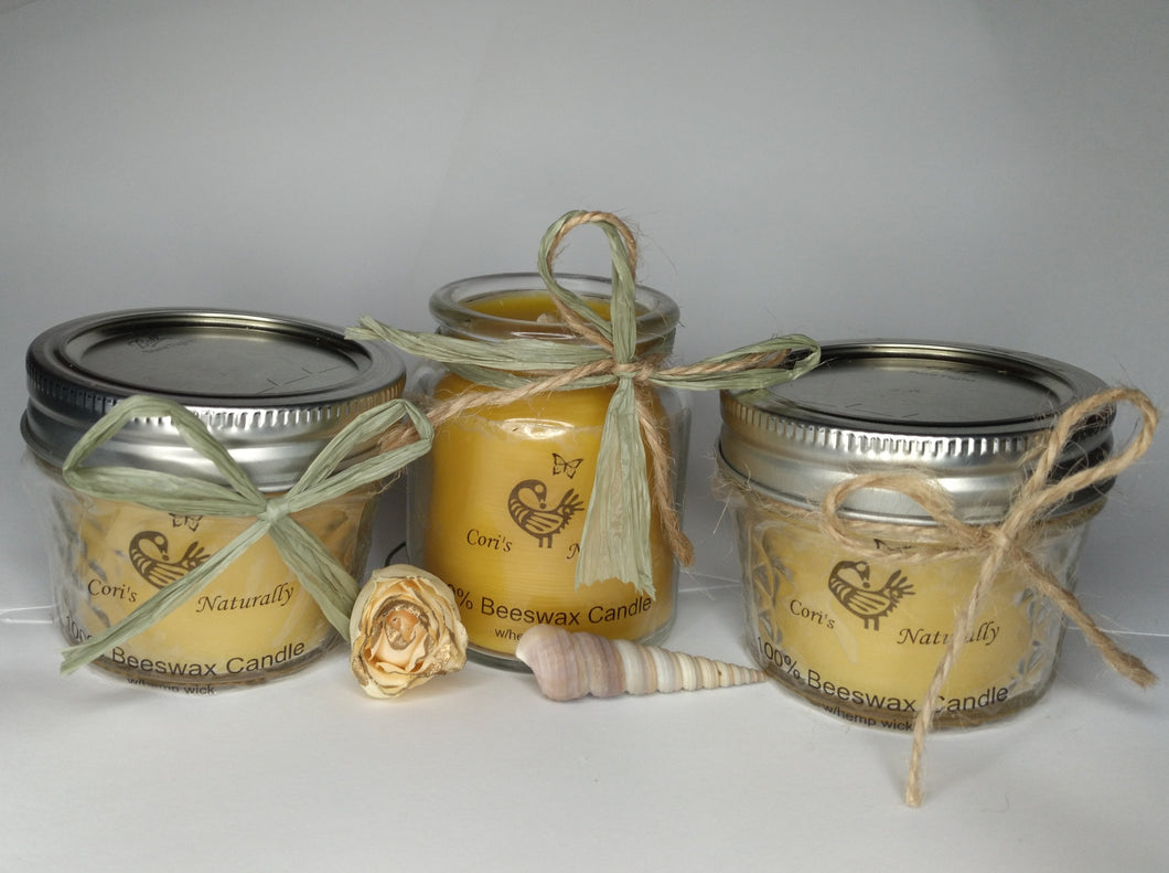 100% Beeswax Candle with Hemp wick